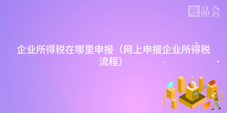 企业所得税在哪里申报（网上申报企业所得税流程）