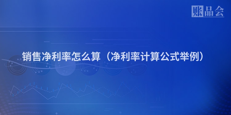 销售净利率怎么算（净利率计算公式举例）