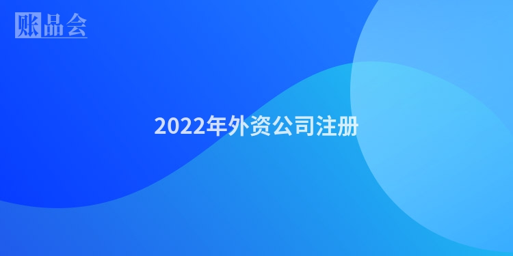 2022年外资公司注册