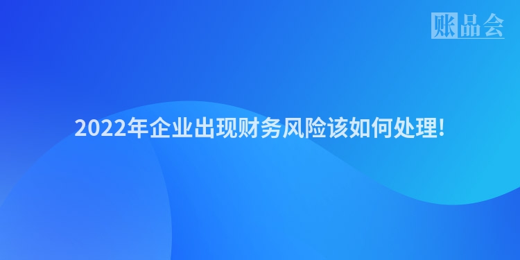 2022年企业出现财务风险该如何处理!