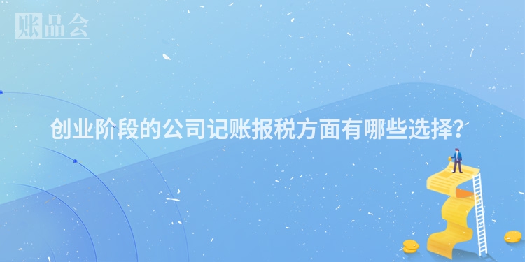 创业阶段的公司记账报税方面有哪些选择？