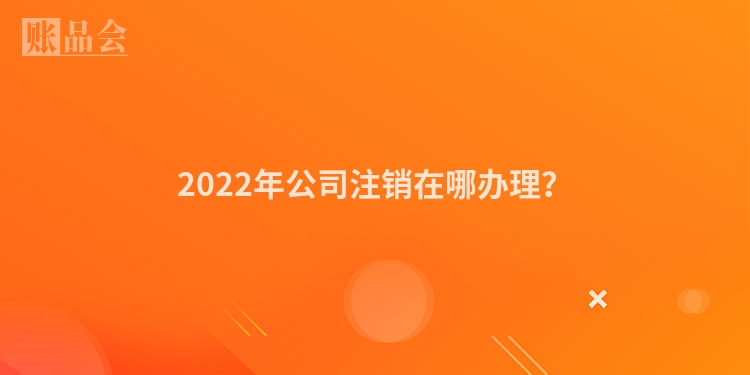 2022年公司注销在哪办理？