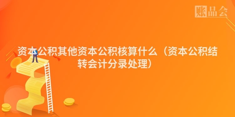 资本公积其他资本公积核算什么（资本公积结转会计分录处理）