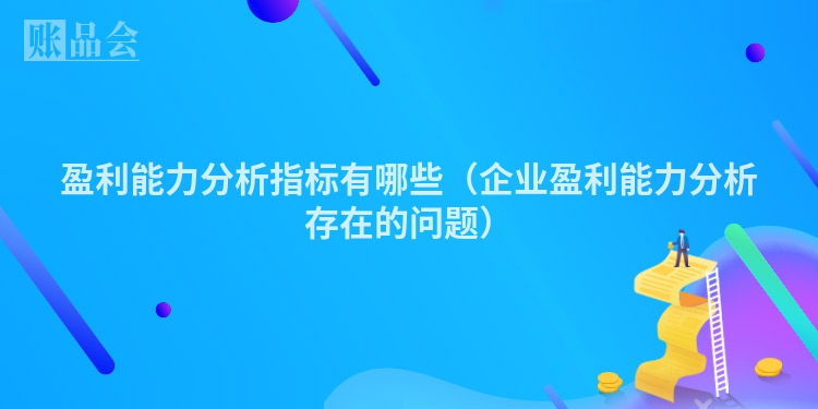 盈利能力分析指标有哪些（企业盈利能力分析存在的问题）