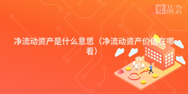 净流动资产是什么意思（净流动资产价值在哪看）