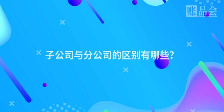 子公司与分公司的区别有哪些？