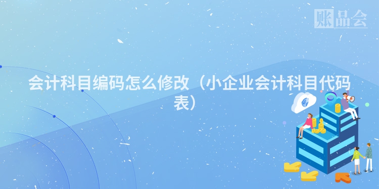 会计科目编码怎么修改（小企业会计科目代码表）