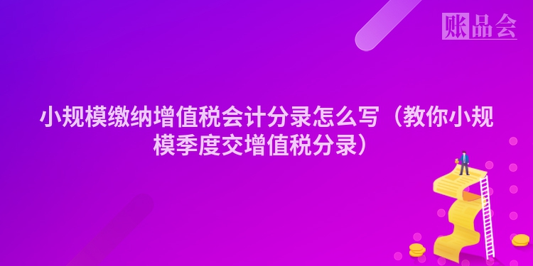 小规模缴纳增值税会计分录怎么写（教你小规模季度交增值税分录）