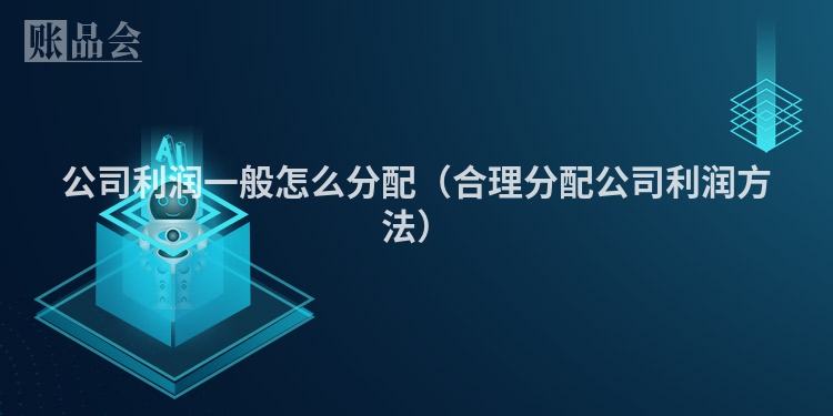 公司利润一般怎么分配（合理分配公司利润方法）