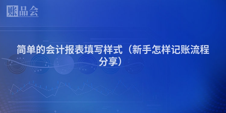 简单的会计报表填写样式（新手怎样记账流程分享）