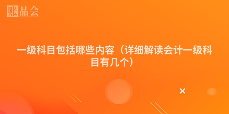 一级科目包括哪些内容（详细解读会计一级科目有几个）