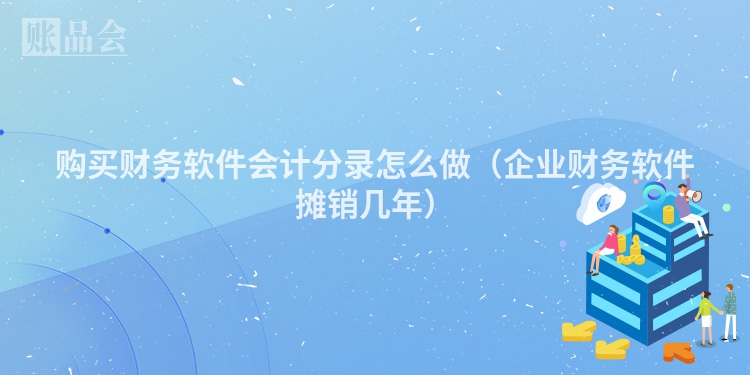 购买财务软件会计分录怎么做（企业财务软件摊销几年）