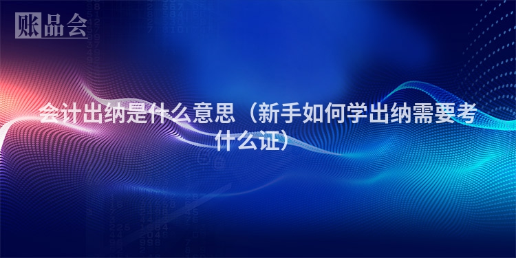会计出纳是什么意思（新手如何学出纳需要考什么证）