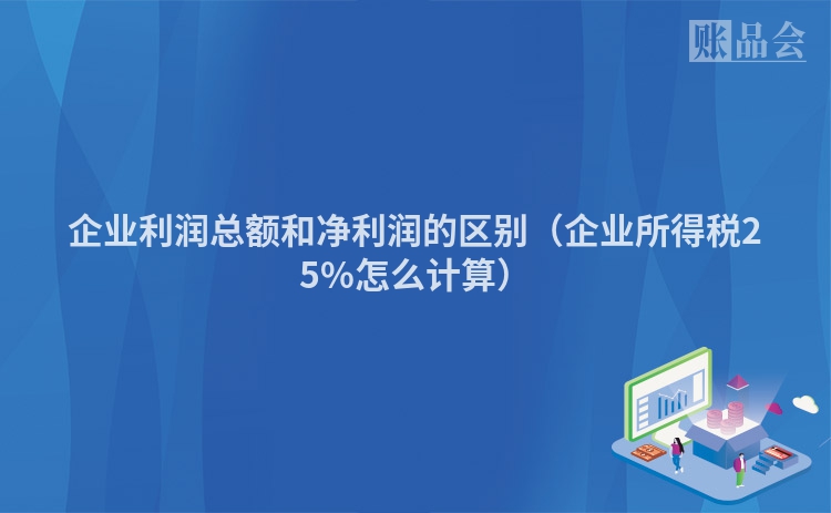 企业利润总额和净利润的区别（企业所得税25%怎么计算）