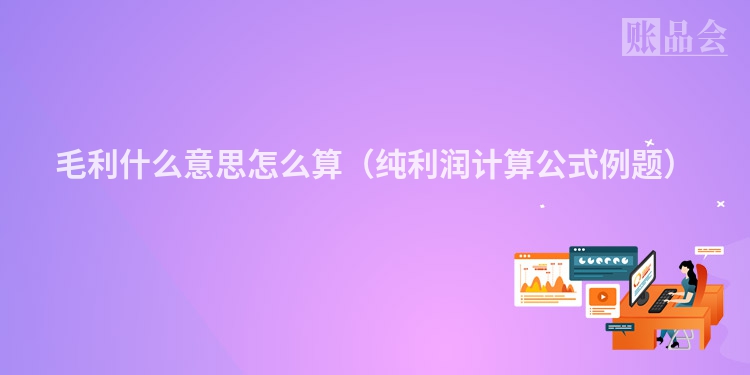 毛利什么意思怎么算（纯利润计算公式例题）