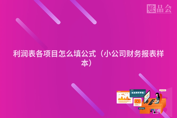 利润表各项目怎么填公式（小公司财务报表样本）