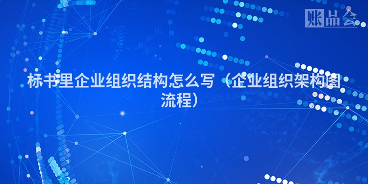 标书里企业组织结构怎么写（企业组织架构图流程）