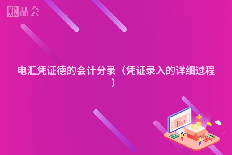 电汇凭证德的会计分录（凭证录入的详细过程）