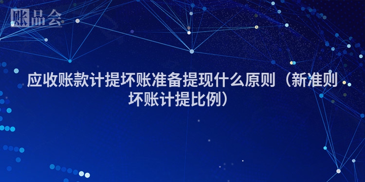 应收账款计提坏账准备提现什么原则（新准则坏账计提比例）