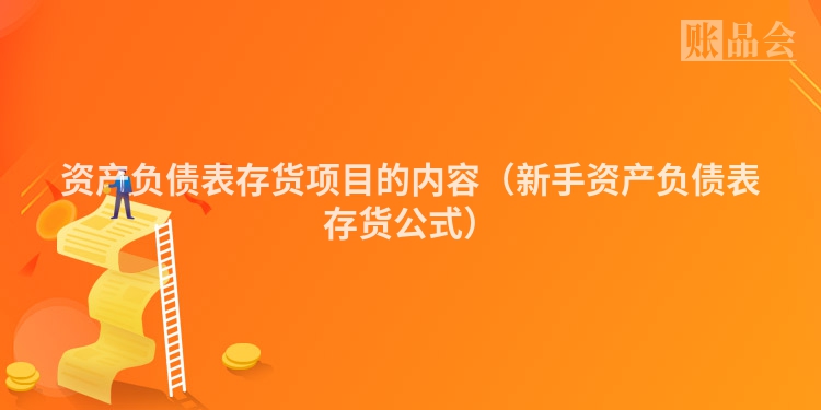 资产负债表存货项目的内容（新手资产负债表存货公式）