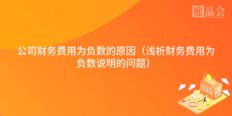 公司财务费用为负数的原因（浅析财务费用为负数说明的问题）