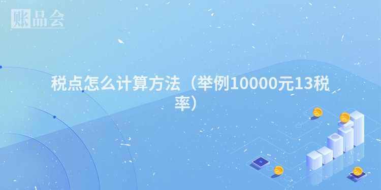 税点怎么计算方法（举例10000元13税率）