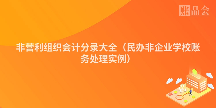 非营利组织会计分录大全（民办非企业学校账务处理实例）