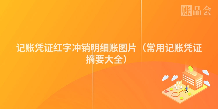 记账凭证红字冲销明细账图片（常用记账凭证摘要大全）