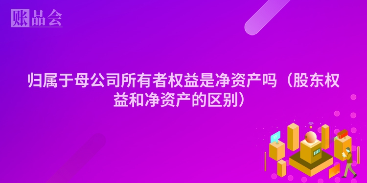 归属于母公司所有者权益是净资产吗（股东权益和净资产的区别）