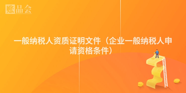 一般纳税人资质证明文件（企业一般纳税人申请资格条件）