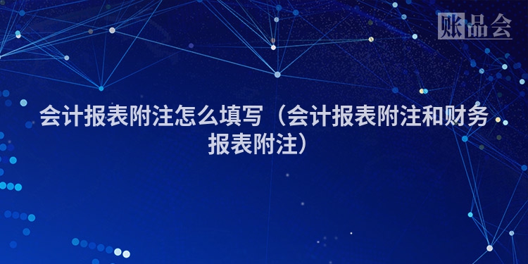 会计报表附注怎么填写（会计报表附注和财务报表附注）