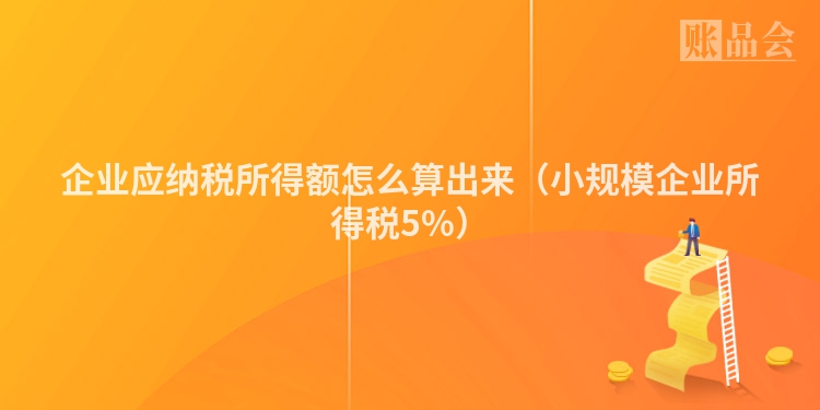 企业应纳税所得额怎么算出来（小规模企业所得税5%）