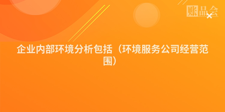 企业内部环境分析包括（环境服务公司经营范围）