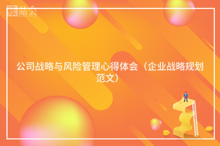 公司战略与风险管理心得体会(企业战略规划范文)