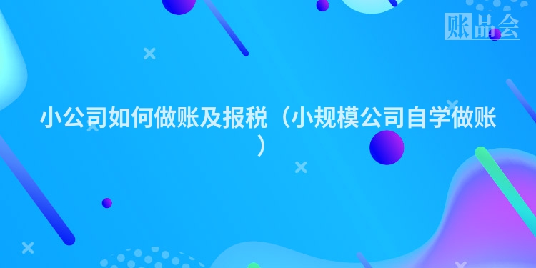 小公司如何做账及报税（小规模公司自学做账）