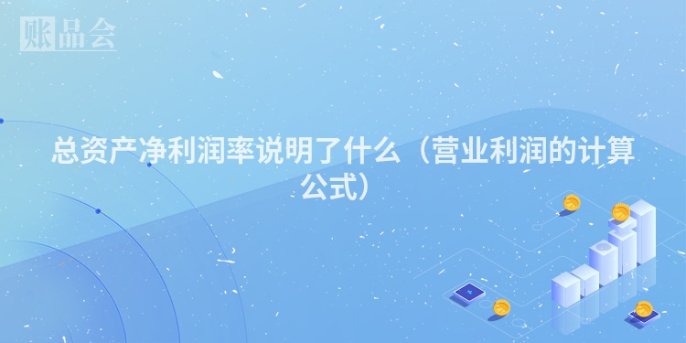 总资产净利润率说明了什么（营业利润的计算公式）