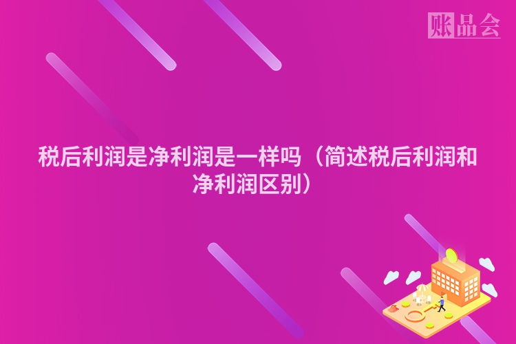 税后利润是净利润是一样吗（简述税后利润和净利润区别）