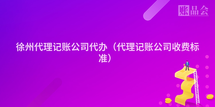 徐州代理记账公司代办（代理记账公司收费标准）
