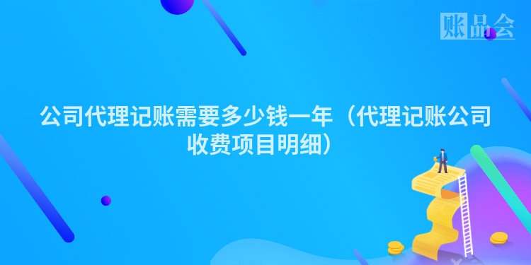 公司代理记账需要多少钱一年（代理记账公司收费项目明细）