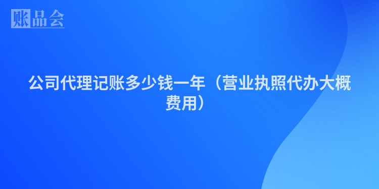 公司代理记账多少钱一年（营业执照代办大概费用）