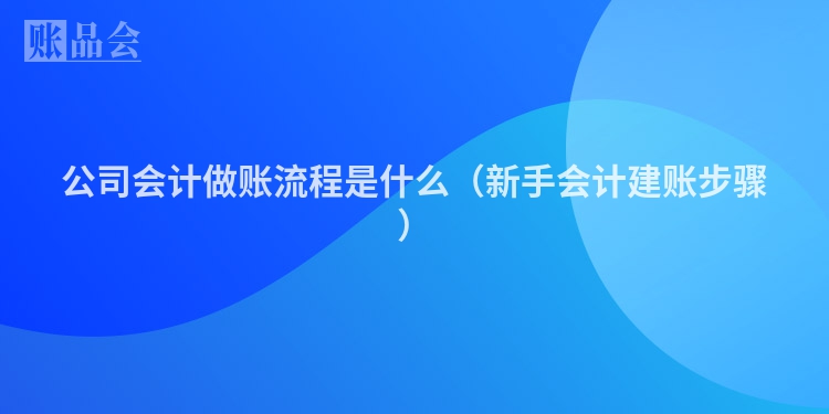 公司会计做账流程是什么（新手会计建账步骤）