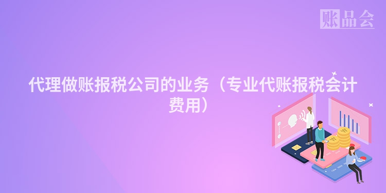 代理做账报税公司的业务（专业代账报税会计费用）