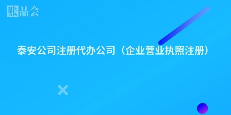 泰安公司注册代办公司（企业营业执照注册）