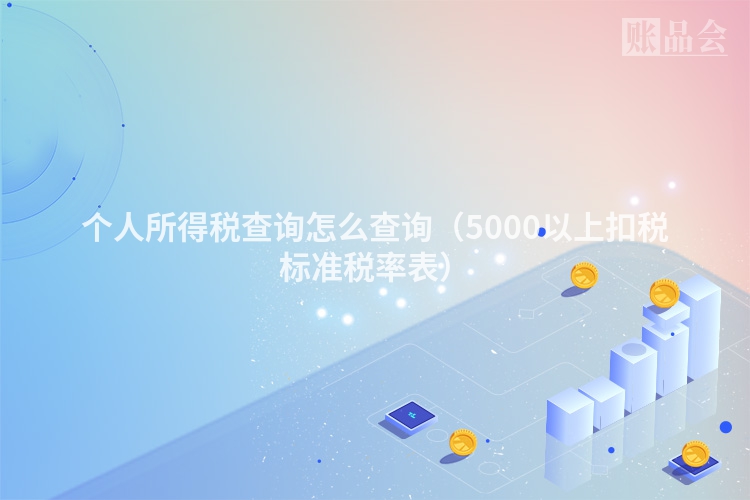 个人所得税查询怎么查询（5000以上扣税标准税率表）