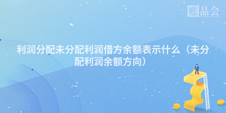 利润分配未分配利润借方余额表示什么（未分配利润余额方向）