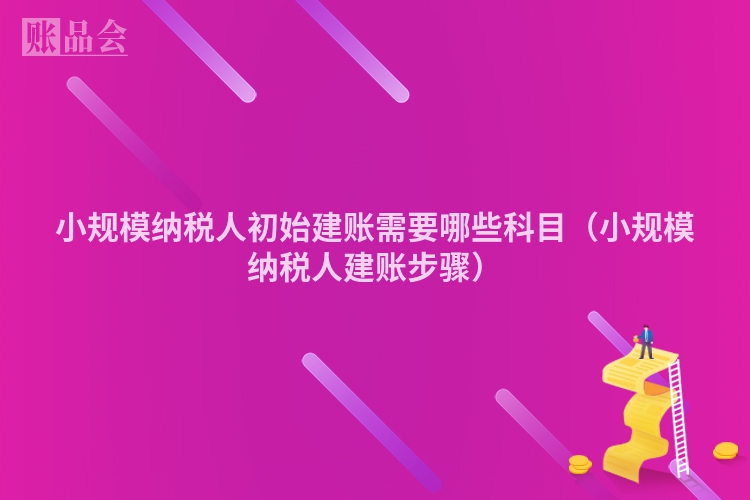 小规模纳税人初始建账需要哪些科目（小规模纳税人建账步骤）