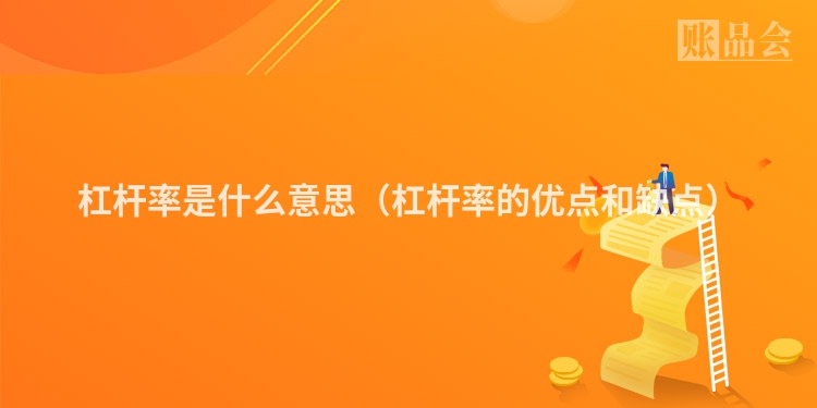 杠杆率是什么意思（杠杆率的优点和缺点）