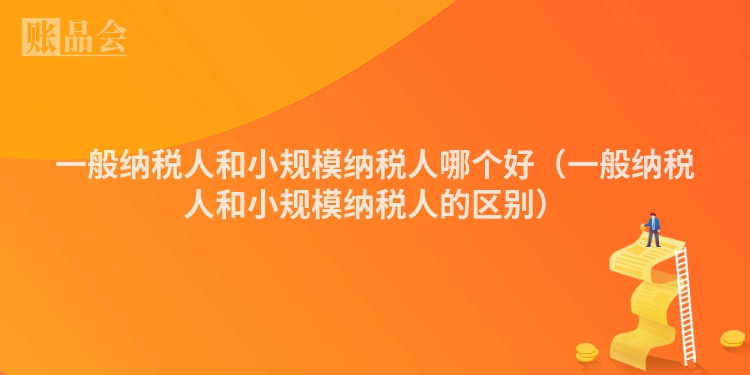 一般纳税人和小规模纳税人哪个好（一般纳税人和小规模纳税人的区别）