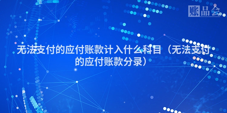 无法支付的应付账款计入什么科目（无法支付的应付账款分录）