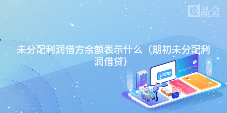 未分配利润借方余额表示什么（期初未分配利润借贷）